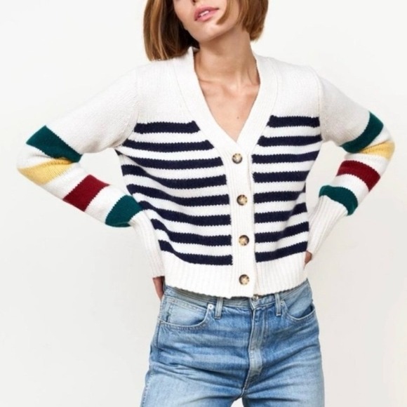 LA LIGNE MINI MARIN CARDIGAN SWEATER WOMEN MEDIUM WOOL CASHMERE - Picture 10 of 12